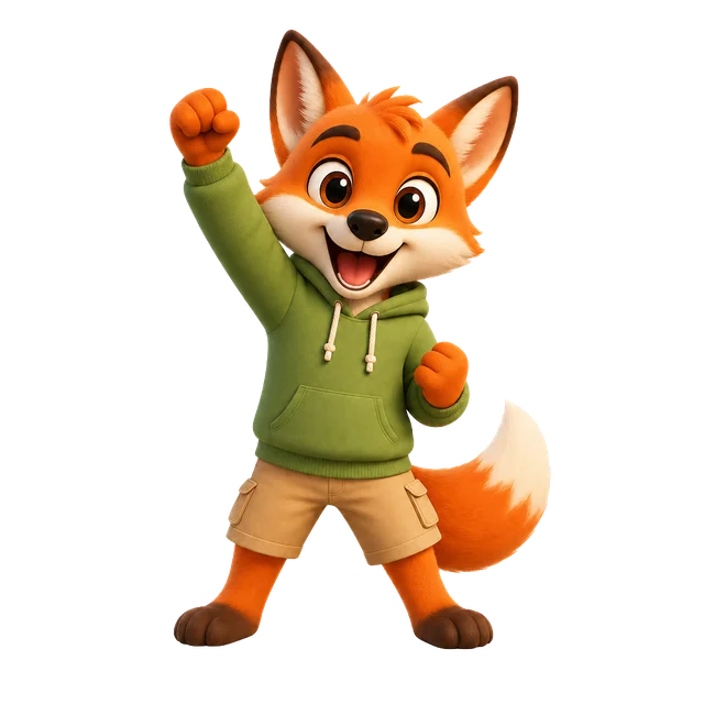 Le Renard lève les bras
